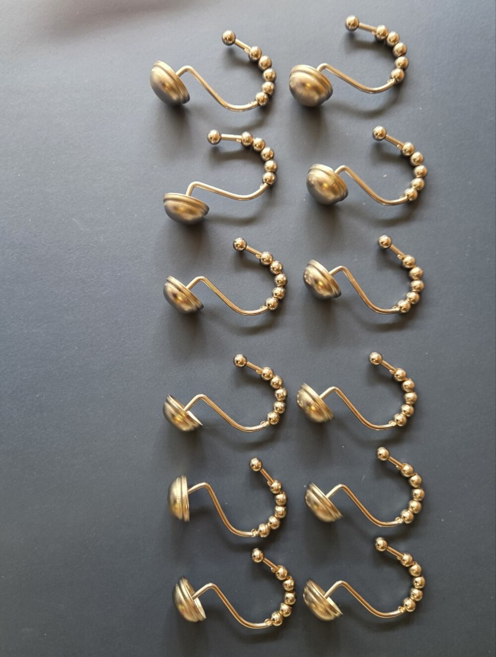 Set Of 12 Silver Shower Curtain Rings